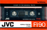 Compact Cassette JVC FI 90 "FI-90S" Type I Normal 1988 North America