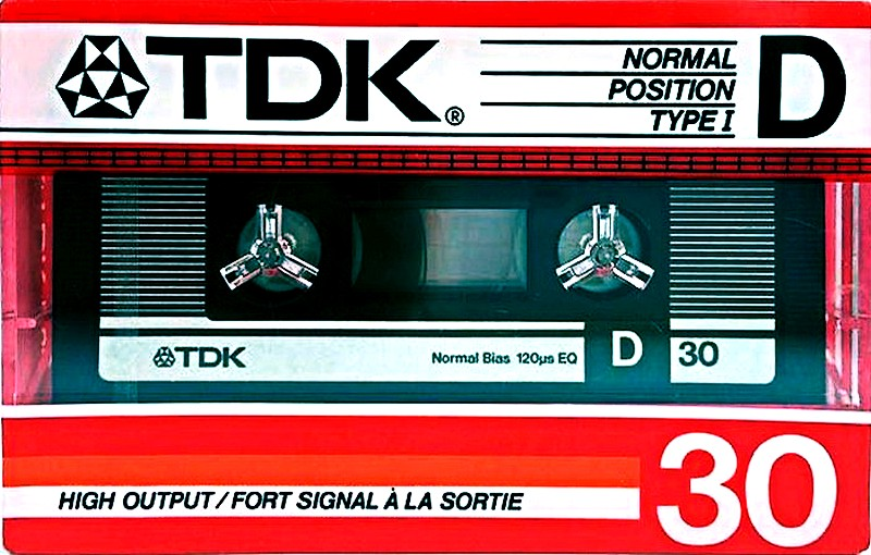 Compact Cassette TDK D 30 Type I Normal 1986 North America