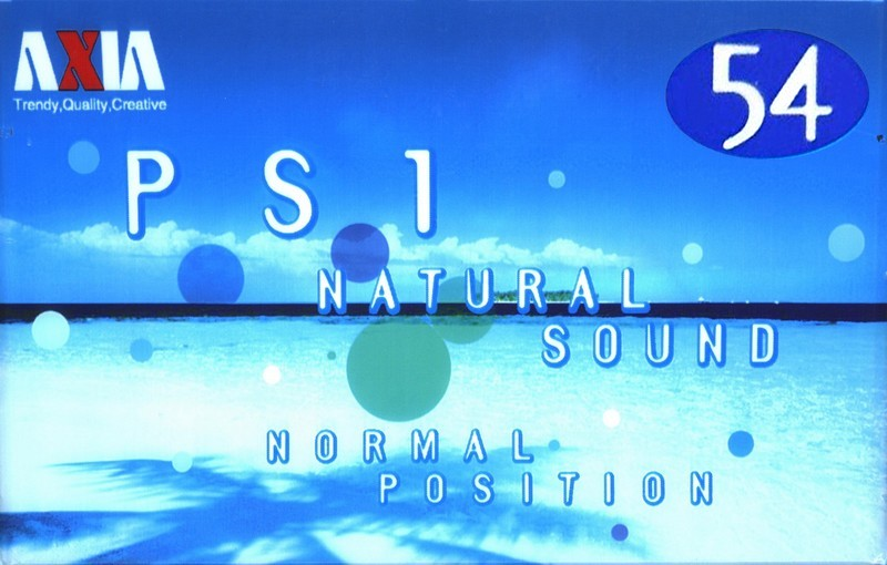 Compact Cassette AXIA PS-I / PS-1 54 "PS1L 54" Type I Normal 2000 Japan