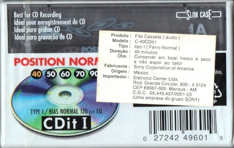 Compact Cassette: Sony  - CDit I 40