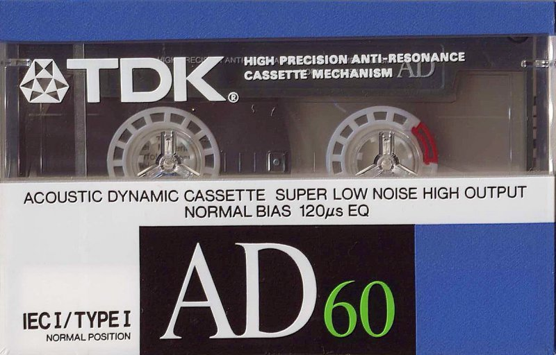 Compact Cassette TDK AD 60 Type I Normal 1988 Europe