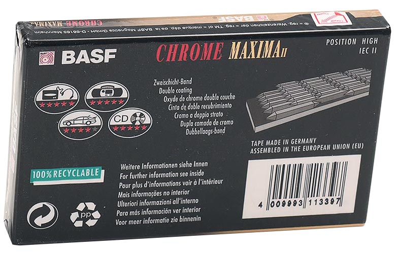 Compact Cassette BASF Chrome Maxima II 100 Type II Chrome 1995 Europe