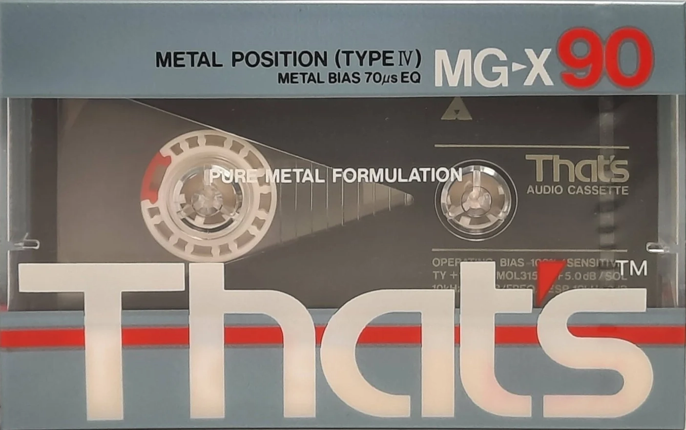 Compact Cassette Thats MG-X 90 Type IV Metal 1987 Europe