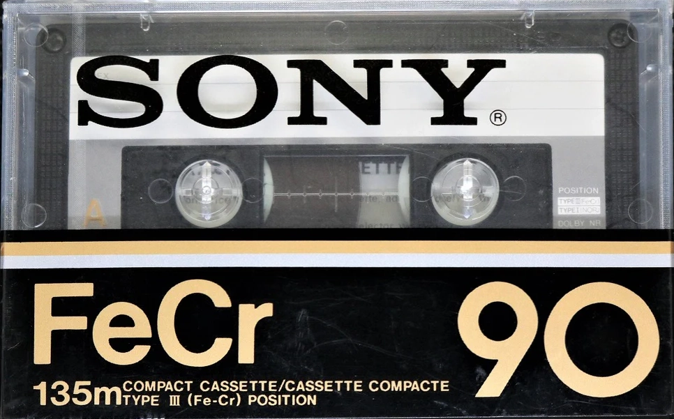 Compact Cassette Sony FeCr 90 Type III Ferro Chrome 1978 North America