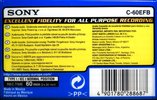 Compact Cassette Sony EF 60 "C-60EFB" Type I Normal 1999 Worldwide