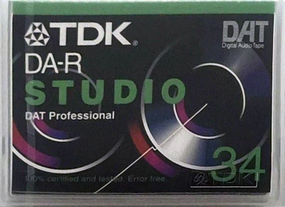 Digital Audio Tape TDK DA-R Studio 34 "DA-R34STEAB" Type IV Metal 1992 Europe