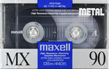 Compact Cassette Maxell MX 90 Type IV Metal 1990 Europe