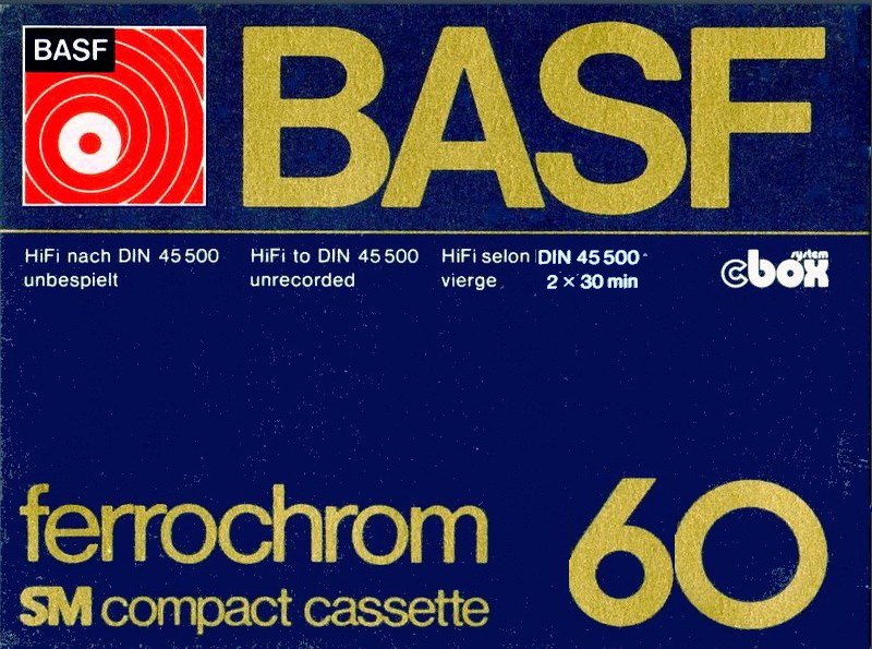 Compact Cassette BASF Ferrochrom 60 Type III Ferro Chrome 1976 Europe