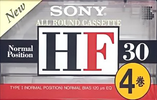 4 pack Sony HF 30 Type I Normal 1993 Japan