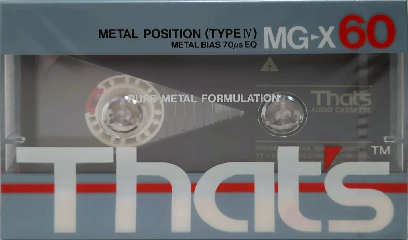 Compact Cassette Thats MG-X 60 Type IV Metal 1987 Europe