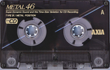 Compact Cassette AXIA Metal 46 Type IV Metal 1990 Japan