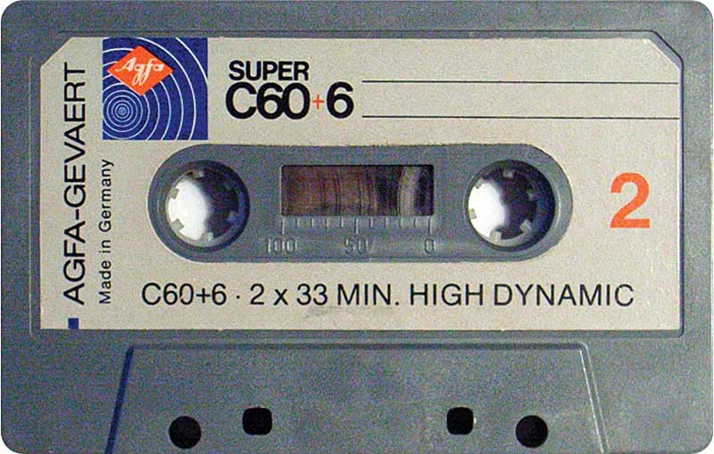 Compact Cassette AGFA Super 60+6 Type I Normal 1972 Europe