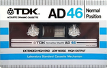 Compact Cassette TDK AD 46 Type I Normal 1982 Europe
