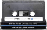 Compact Cassette TDK AD 46 Type I Normal 1982 Europe