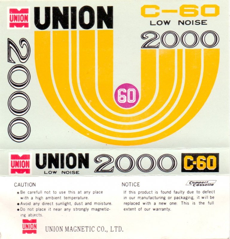 Compact Cassette Union 60 Type I Normal Hong Kong