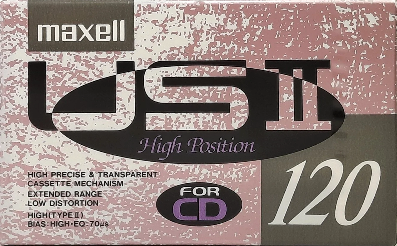 Compact Cassette Maxell US 120 "USII 120" Type II Chrome 1991 Japan