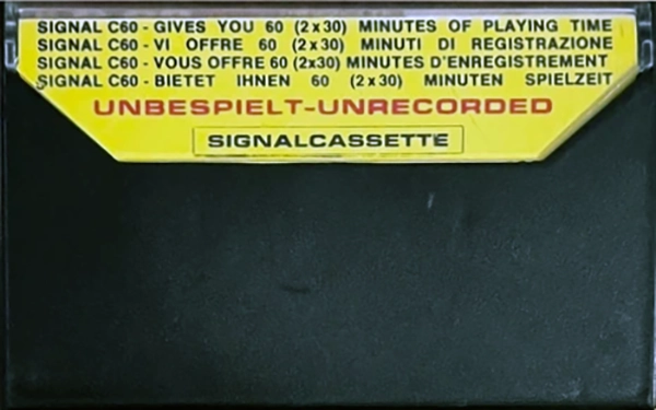 Compact Cassette Signal 60 Type I Normal Europe