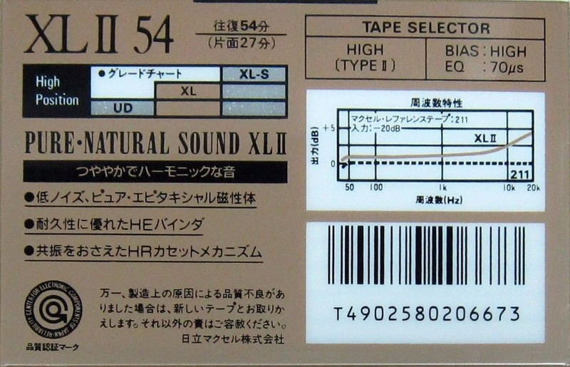 Compact Cassette: Maxell / Hitachi Maxell - XLII 54