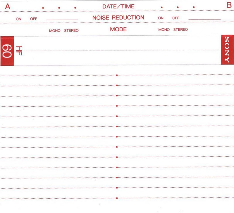 Compact Cassette: Sony  - HF 60
