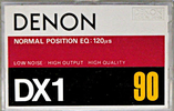 Compact Cassette Denon DX1 90 Type I Normal 1978 Japan