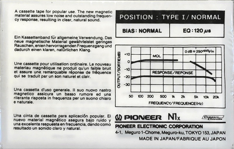 Compact Cassette:  Pioneer - N1x 60