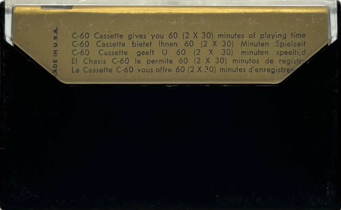Compact Cassette SONI 60 Type I Normal Europe