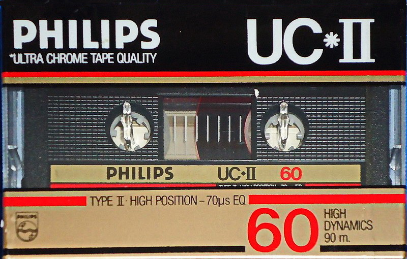 Compact Cassette Philips UC II 60 Type II Chrome 1985 Europe