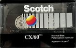 Compact Cassette Scotch CX 60 Type I Normal 1990 Worldwide