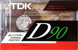 Compact Cassette TDK D 90 "D-90ES" Type I Normal 1991 Europe