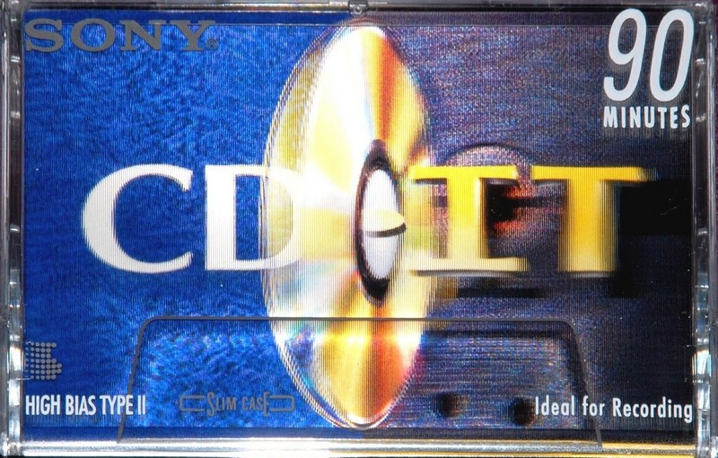 Compact Cassette Sony CD-IT 90 "C-90CDT2A" Type II Chrome 1995 North America