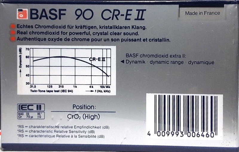 Compact Cassette: BASF  - Chromdioxid Extra II 90