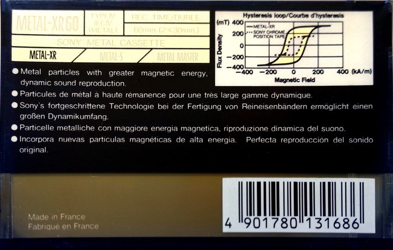 Compact Cassette: Sony  - Metal-XR 60