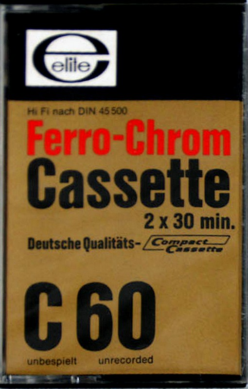 Compact Cassette Elite 60 Type III Ferro Chrome 1976 Europe
