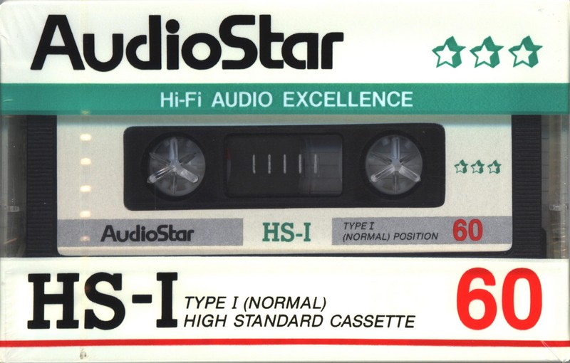 Compact Cassette Audio Star HS-I 60 Type I Normal 1988 Europe