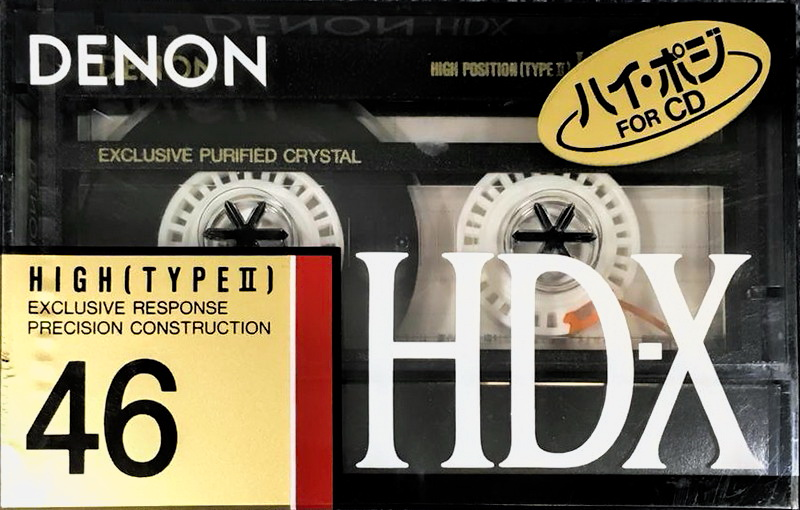 Compact Cassette Denon HD-X 46 "HD-X46P" Type II Chrome 1989 Japan