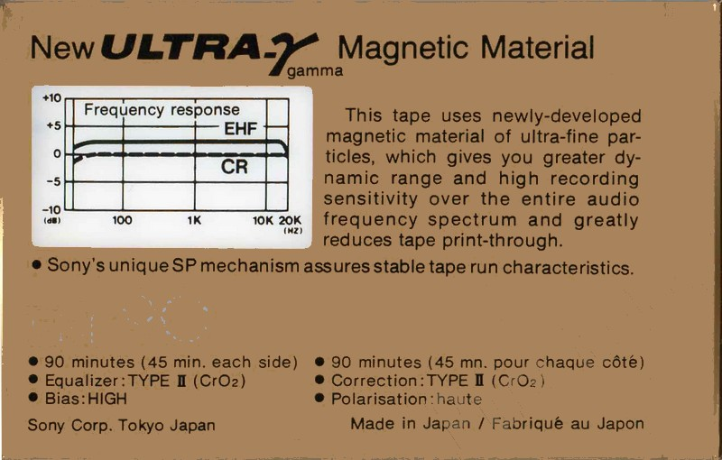 Compact Cassette: Sony  - EHF 90