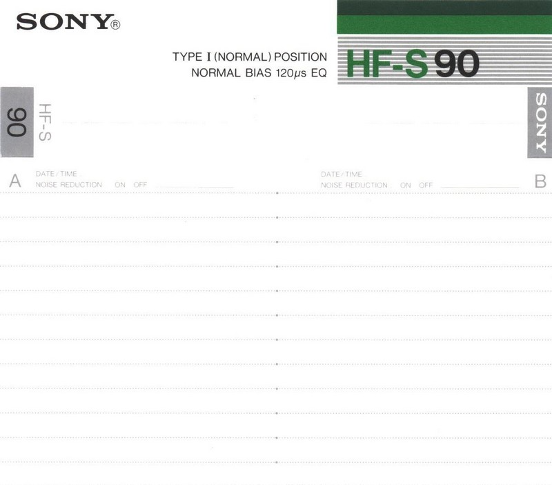 Compact Cassette: Sony  - HF-S 90