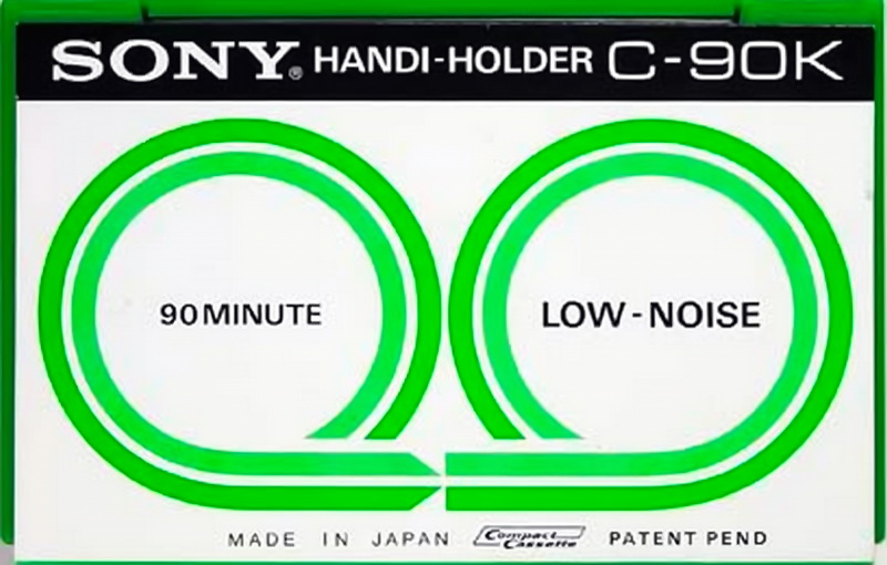 Compact Cassette Sony 90 "Handi-Holder K" Type I Normal 1975 USA