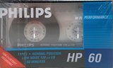 Compact Cassette Philips HP 60 Type I Normal 1987 North America