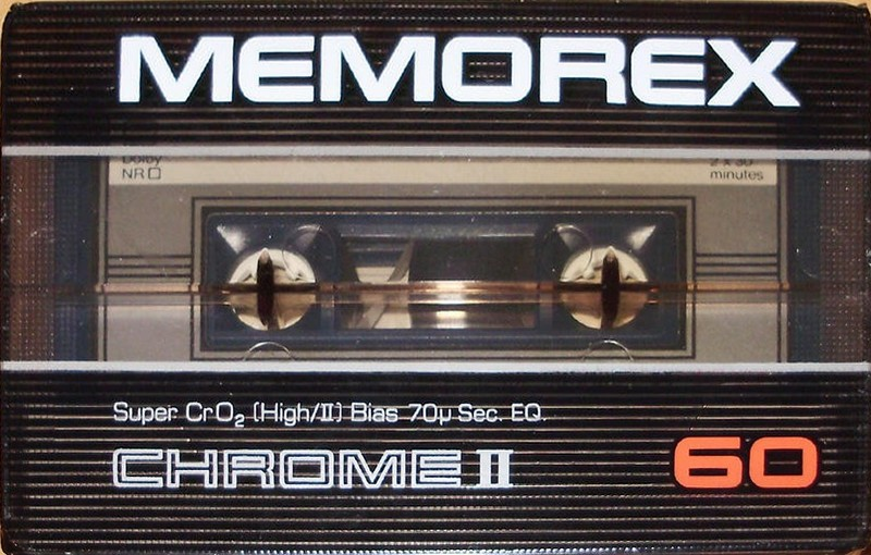 Compact Cassette Memorex Chrome II 60 Type II Chrome 1982 USA