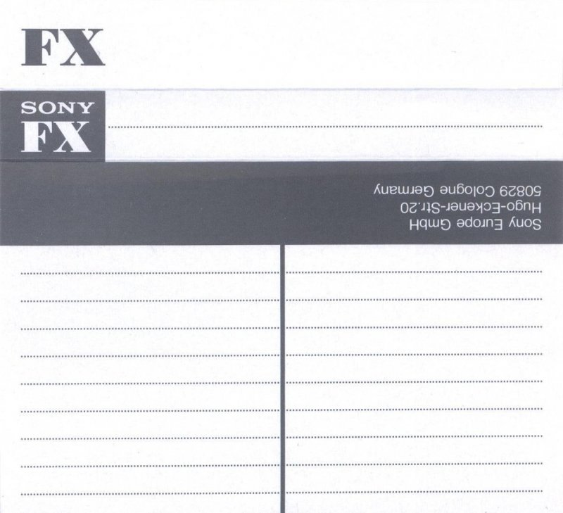 Compact Cassette Sony FX 60 "C-60FX2B" Type II Chrome 1996 Europe