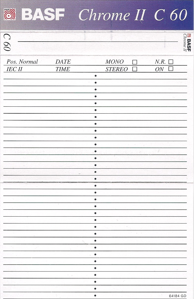 Compact Cassette: BASF  -  60