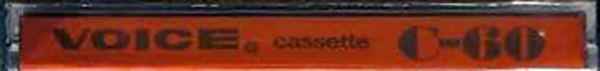 Compact Cassette Voice 60 Type I Normal 1982 Europe