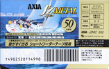 Compact Cassette AXIA J`z Metal 50 "JZMC 50" Type IV Metal 1995 Japan
