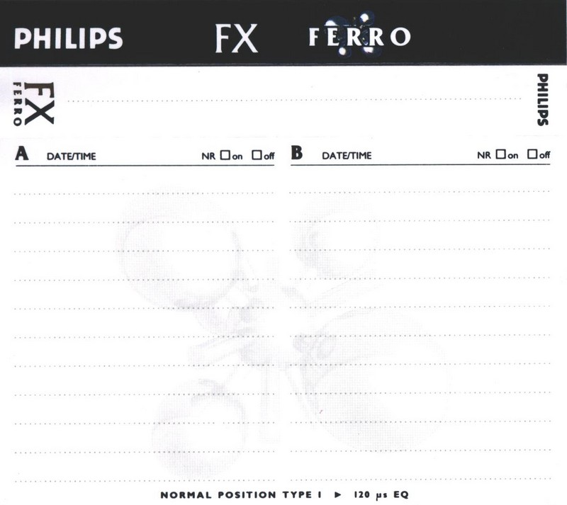 Compact Cassette Philips FX  Ferro 90 Type I Normal 1994 Europe