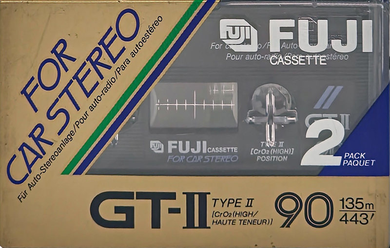 2 pack Fuji GT-II 90 Type II Chrome 1984 Europe