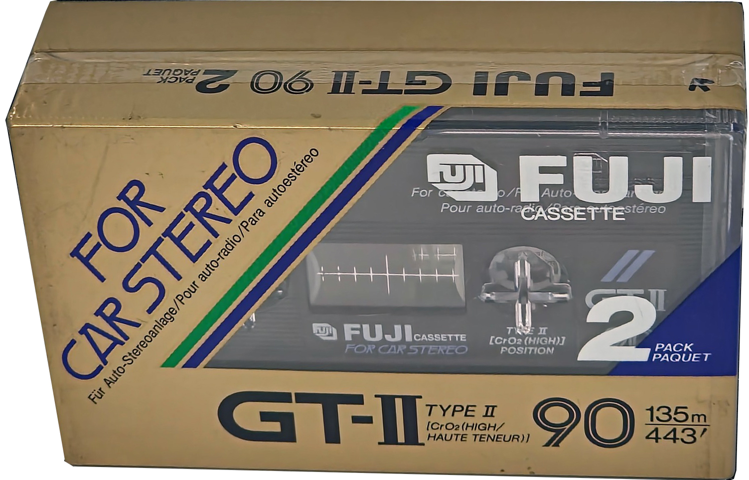 2 pack Fuji GT-II 90 Type II Chrome 1984 Europe