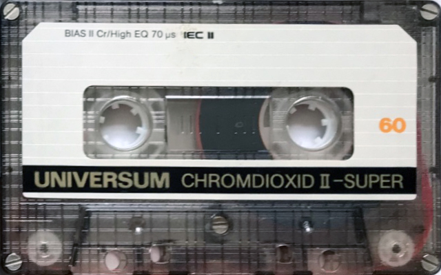Compact Cassette Universum Super 60 Type II Chrome 1983 Europe