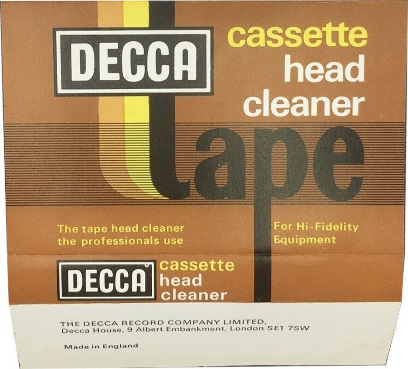 Compact Cassette DECCA Cleaning Cassette UK