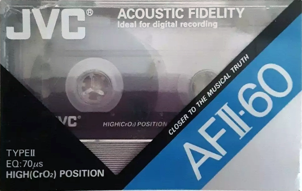 Compact Cassette JVC AFII 60 Type I Normal 1990 North America